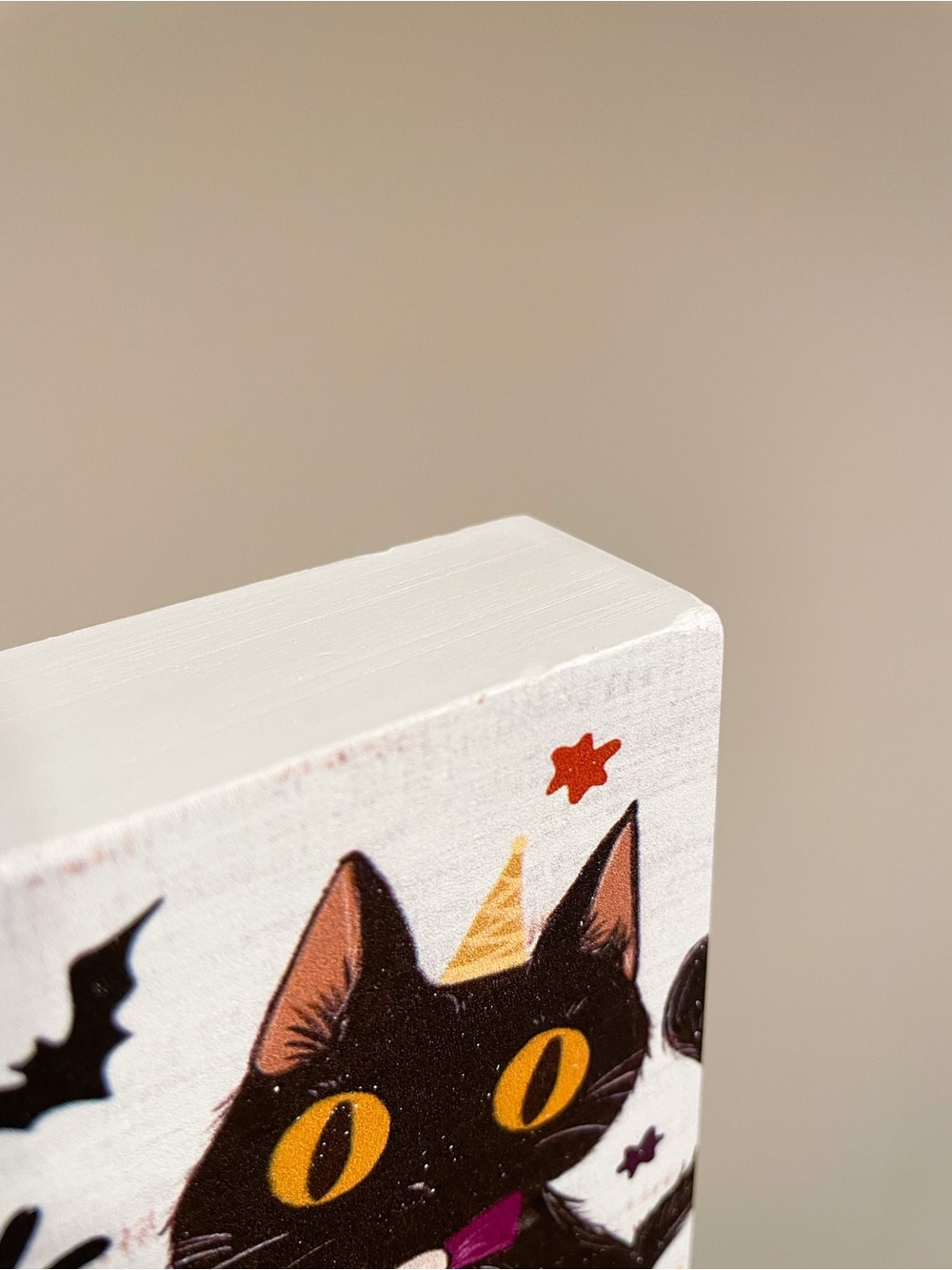 Let’s Get Spooky Halloween Rustic Wooden Decor - Black Cat and Pumpkin - Picture 2 of 10